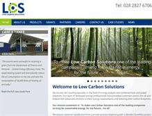 Tablet Screenshot of lowcarbonsolutions.com